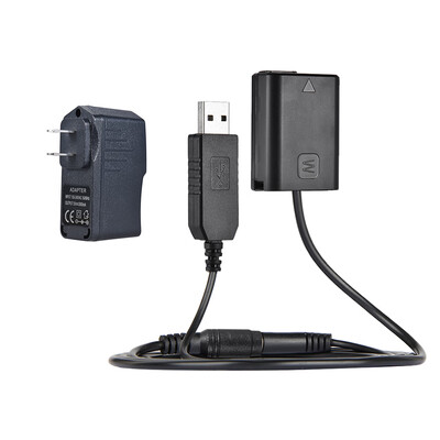 

Andoer NP-FW50 Dummy Battery 5V 3A USB Power Adapter Cable with Power Plug Replacement for AC-PW20 for Sony NEX-3567 Series A