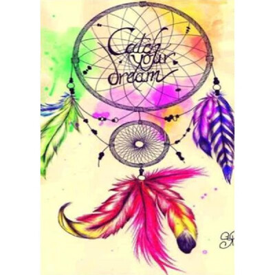 

DIY Diamond Painting embroidery cross stitch dream catcher feather home decor Rhinestone mosaic needlework Canvas size 3040 ful