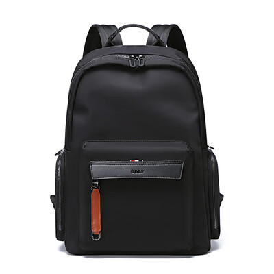 

Golf GOLF backpack mens water-repellent nylon with leather backpack mens computer bag multi-function large capacity color travel travel backpack D8BV32835J black