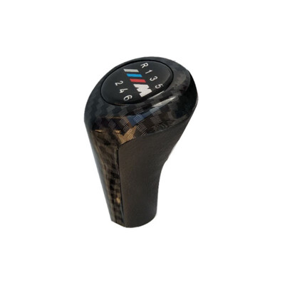 

56 Speed Carbon Fiber Car Gear Shift Knob With  Logo For BMW 1 3 5 6 Series E30 E32 E34 E36 E38 E39 E46 E53 E60 E63 E83 E84