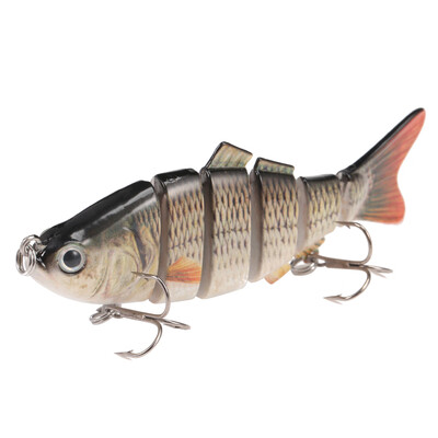 

A FISH LURE Artificial Hard Fishing Lure 6 Segments Bait with Hooks