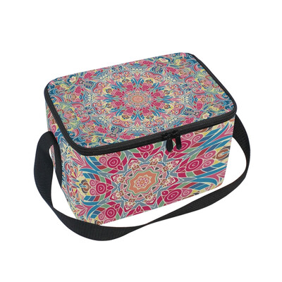 

ALAZA Lunch Box Insulated Vintage Decorative Elements Lunch Bag Large Cooler Tote Bag for Men Women