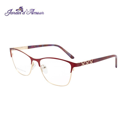 

Jardin damour JA glasses frame female myopia retro metal plate color matching pattern mirror full frame glasses frame male JA5171 red 52