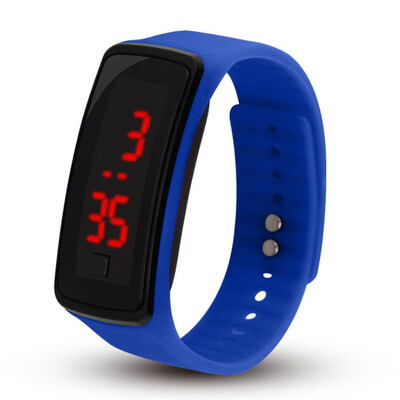 

Unisex Rubber Bracelet Red LED Digital Display Sports Wrist Gift Watch