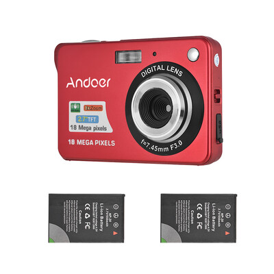 

Andoer 18M 720P HD Digital Camera Video Camcorder with 2pcs Rechargeable Batteries 8X Digital Zoom Anti-shake 27inch LCD Kids Chr