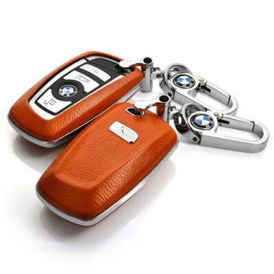 

Car Accessories Top Layer Leather Car Key Case For BMW 1234567 SeriesX3X4 Car Key Cover Shell Car Keychain