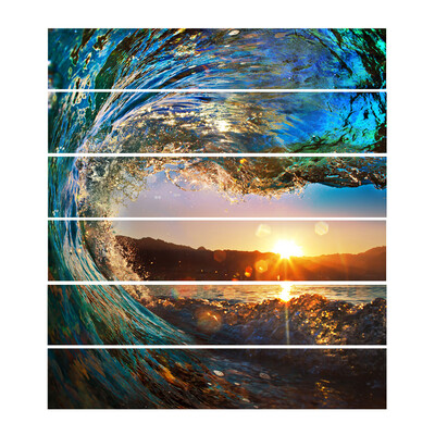 

6 PcsSet 3D Landscape Self-adhesive Stairs Risers Stickers Mural Staircase Stickers Wallpaper Decor