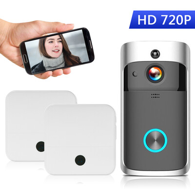 

WiFi Smart Wireless Security DoorBell Smart HD 720P Visual Intercom Recording Video Door Phone Remote Home Monitoring Night Vision