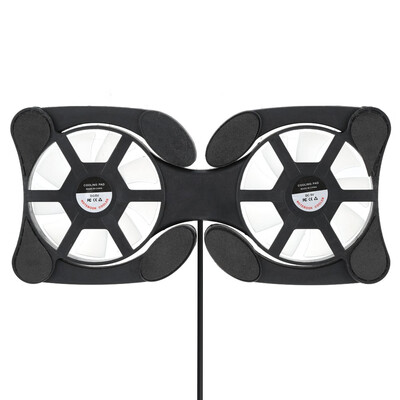 

Mini Portable Folding Foldable USB Dual Fan Cooler Cooling Pad for PC Laptop Notebook 7"15"