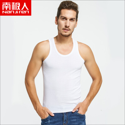 

Antarctic Nanjiren NSJA0660 simple cotton mens sports vest thread vest bottoming shirt vest white