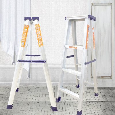 

Climbing ladder household herringbone folding aluminum ladder four-step aluminum ladder industrial ladder decoration stairs thickening engineering ladder LB-2604B