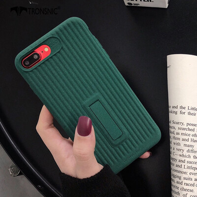 

TRONSNIC Matte Stand Phone Case for iPhone 6 6s Plus 3d Soft Green Wine Red Case BlackRedGreen Luggage Cover