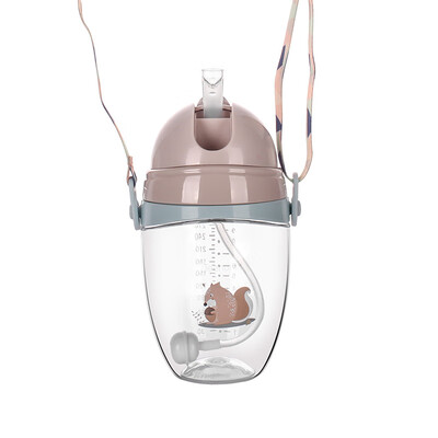 

Tianmei Youke TEENUNIX childrens water cup portable shatter-resistant anti-collision kindergarten baby leak-proof sippy cup with strap gravity ball baby learning cup 320 ml strap sky blue