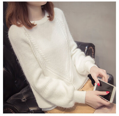 

Loose top womens sweater 2018 new languid spring candy color thickened womens bottom sweater