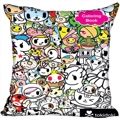 

Tokidoki Pillow Cover Bedroom Home Office Decorative Pillowcase Square Zipper Pillow Cases Satin Fabric No Fade