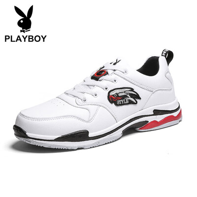 

Playboy PLAYBOY Korean sports running casual shoes mens low to help lightweight non-slip DS85237 white 40