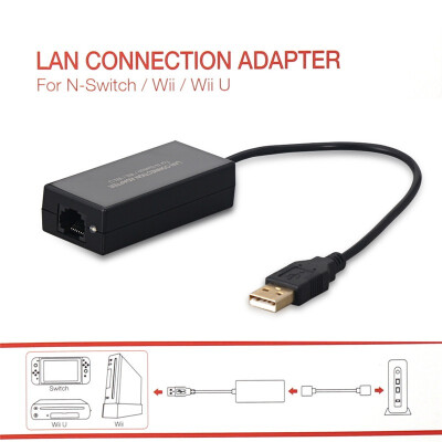 

For Nintendo Switch Wii U Console LAN Connection Adapter 100Mbps