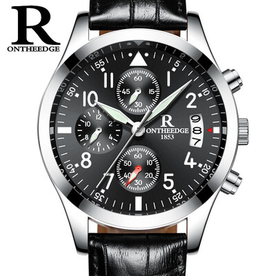 

Men Watch Masculino Genuine Leather Strap Wristwatch Para Hombre Lovers Waterproof Fashion Watch
