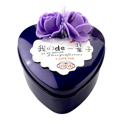 

AI-Gift wedding supplies tinplate heart-shaped candy box wedding creative gift box we have a lifetime purple 30 loaded