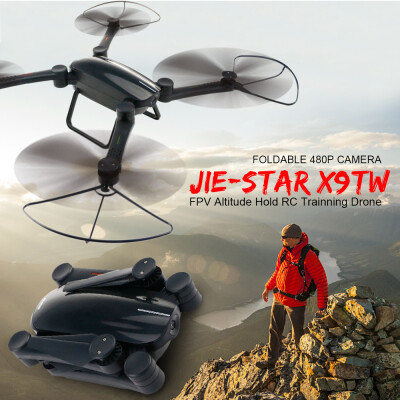 

JIE-STAR X9TW Foldable 480P Camera Wifi FPV Drone Altitude Hold RC Training Quadcopter