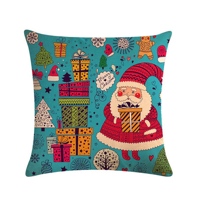 

1Pc Christmas Decorations for Xmas Pillowcase Santa Claus Pillow Cover Cushion Home Decor