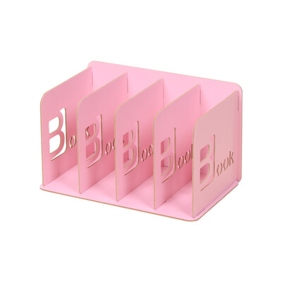 

Desk File Rack Book Sorter Organizer Holder Wood with 4 Compartments for Students School Office Home