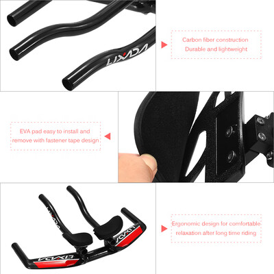 

Lixada Bike Rest Handlebar Cycling Aero Bar Bicycle Relaxation Handle Bar Triathlon MTB Road Bike Arm Rest Bar Bike Aerobar