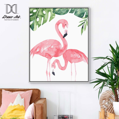 

Europe Animal Poster Flamingo Painting by numbers DIY Oil Picture by Numbers Wall Coloring by number Digital Painting Art