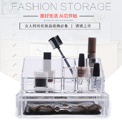 

Jing Hui Si Chuang JH8158 desktop cosmetics storage box storage rack drawer plastic dressing table cosmetic box finishing box lipstick storage box
