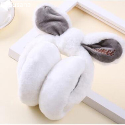 

St Susanna earmuffs earmuffs ladies winter warm ear tweezers Korean students cute fluff ear ear warm ear protection bag S18M6781 white ones