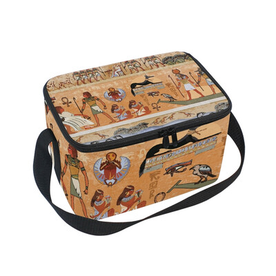 

ALAZA Lunch Box Ancient Egypt Mythology Insulated Lunch Bag Large Cooler Tote Bagfor Men Women