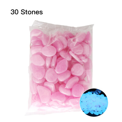

30pcsBag Luminous Pebbles Stones Home Fish Tank Outdoor Decor Garden Walkway Glow in the Dark