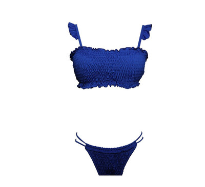 

Womens Solid color split swimsuit