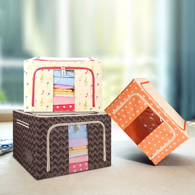 

Green source storage box bed under the clothes miscellaneous underwear finishing box cartoon storage box cloth storage box large 66L coffee color weaving