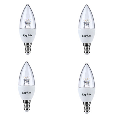 

Lightme 4Pcs 5W 110-240V 420Lm C37 E14 LED Bulbs