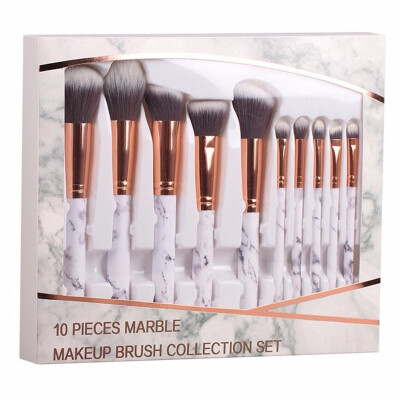 

MYBASY 10pcs Marble Makeup Brushes Kit 3 Colors Option