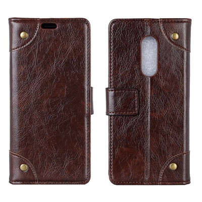 

MOONCASE Vodafone Smart N9 Copper Buckle Napa Leather Case - Coffee