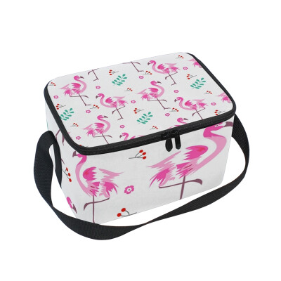 

ALAZA Lunch Box Insulated Pink Swan Lunch Bag Large Cooler Tote Bag for Men Women