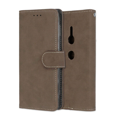 

MOONCASE Sony Xperia XZ2 Vintage Scrub 3 Card Case - Brown