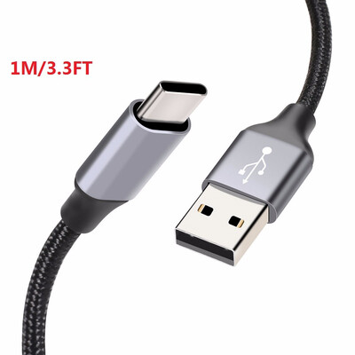 

USB Type C Cable Kiirie 1Pack1M Nylon Braided Cord Fast Charger with Reversible Connector for LG NexusGoogle Huawei