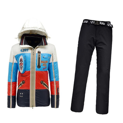 

B0GNER Men Kanoa-D Ski Jacket Black Blue Yellow Red Rik-T Ski Pants Black