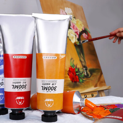 

Zhongsheng painting material transon 300ML big branch oil painting material painting art supplies large-capacity large-capacity oil painting oil paint - Zhu Hong