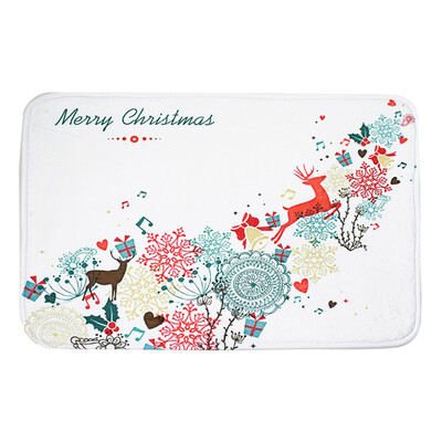 

Home Use Christmas Carpet Mat Anti-Skidding Doormat Floor Entryways Indoor Front Door Bathroom Mat Decor