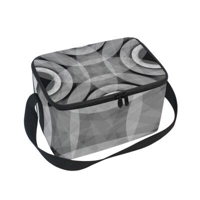 

ALAZA Lunch Box Abstract Round Insulated Lunch Bag Large Cooler Tote Bagfor Men Women