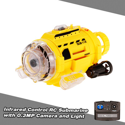 

Infrared Control SpyCam Aqua RC Submarine with 03MP Camera&Light RC Toy for Kids