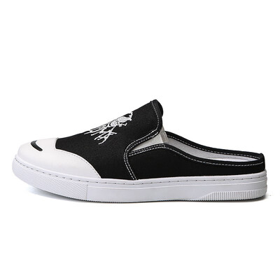

Summer no lazy shoes mens canvas shoes with seven points shorts no heel mens shoes slippers summer shoes