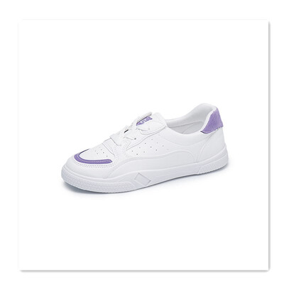 

2018 new Korean version of the street beat net red explosion color matching breathable sports leather womens shoes round head tie