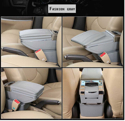 

Vtear For Nissan SunnyVersa 11-17 armrest box PU Leather central Store content box cup holder car-styling accessories parts