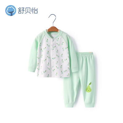 

Shu Beiyi baby underwear set cotton spring new men&women baby clothes off childrens autumn clothes long pants D29011 green 100cm