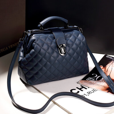

LKX New Fashion Trend PU Women Diagonal Doctor Handbag Cross Body Big Top-handle Handbags Single Shoulder Female Hobo Bag